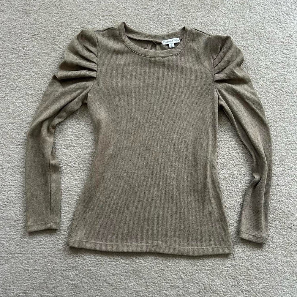 Elegant Long Sleeve Top in Taupe